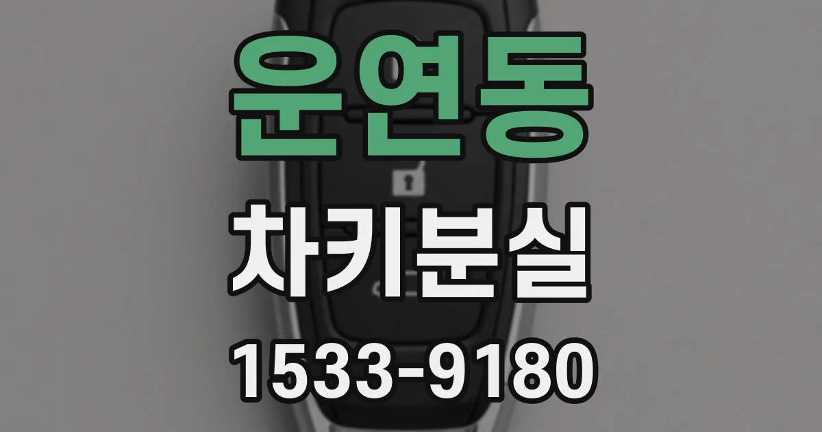 운연동 차키분실