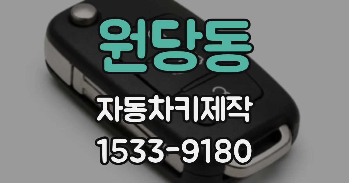 원당동 자동차키제작