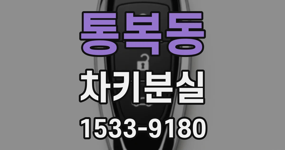 통복동 차키분실