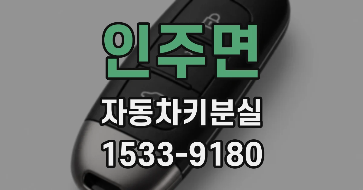 인주면 자동차키분실