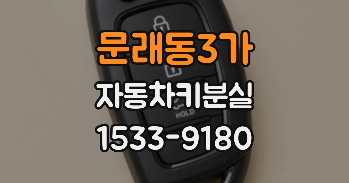 문래동3가 자동차키분실
