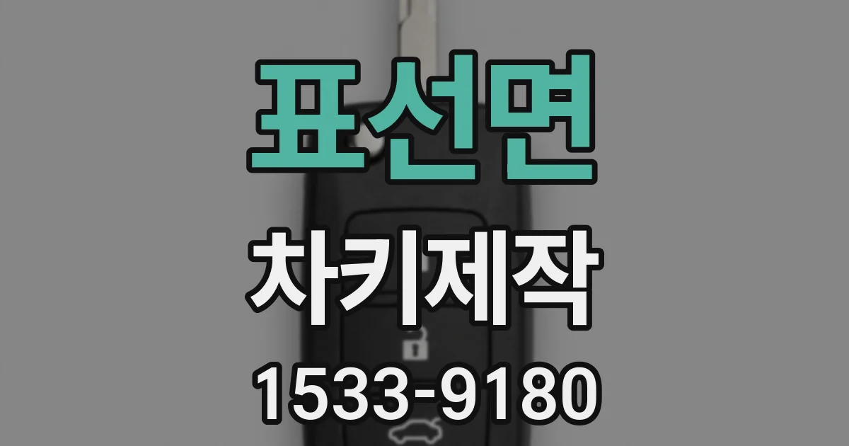 표선면 차키제작