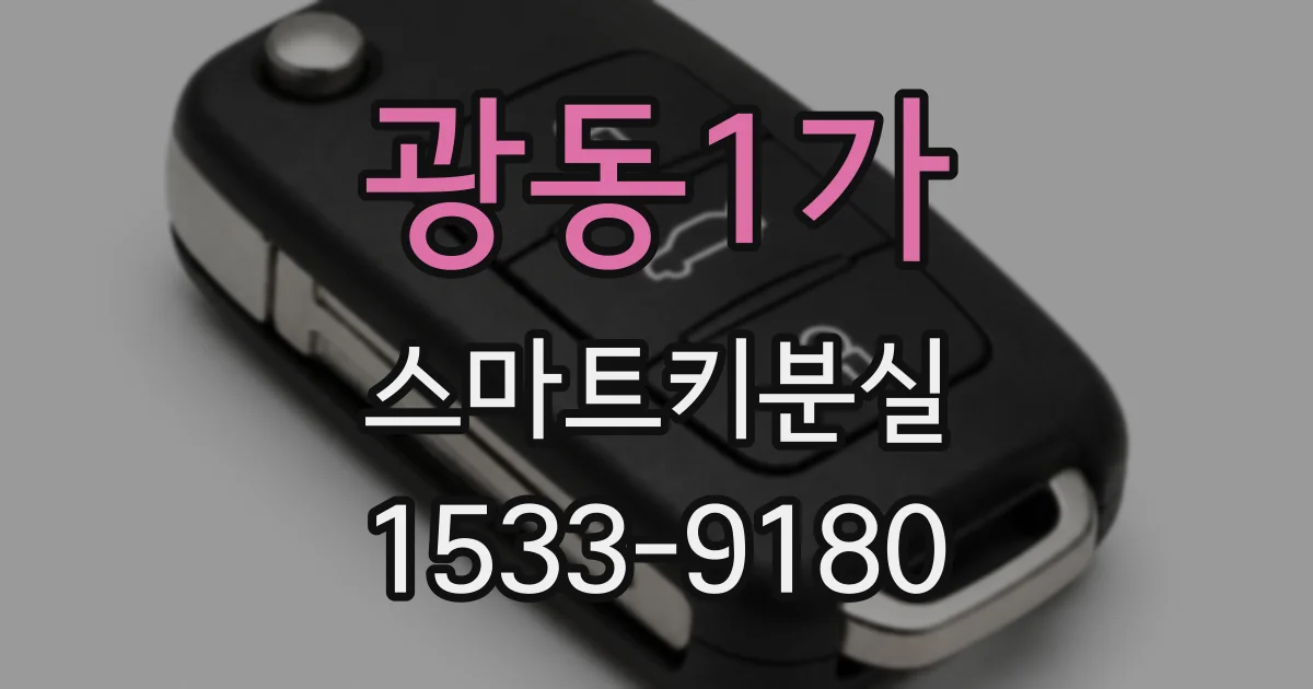 광동1가 스마트키분실