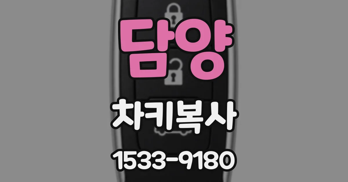 담양 차키복사