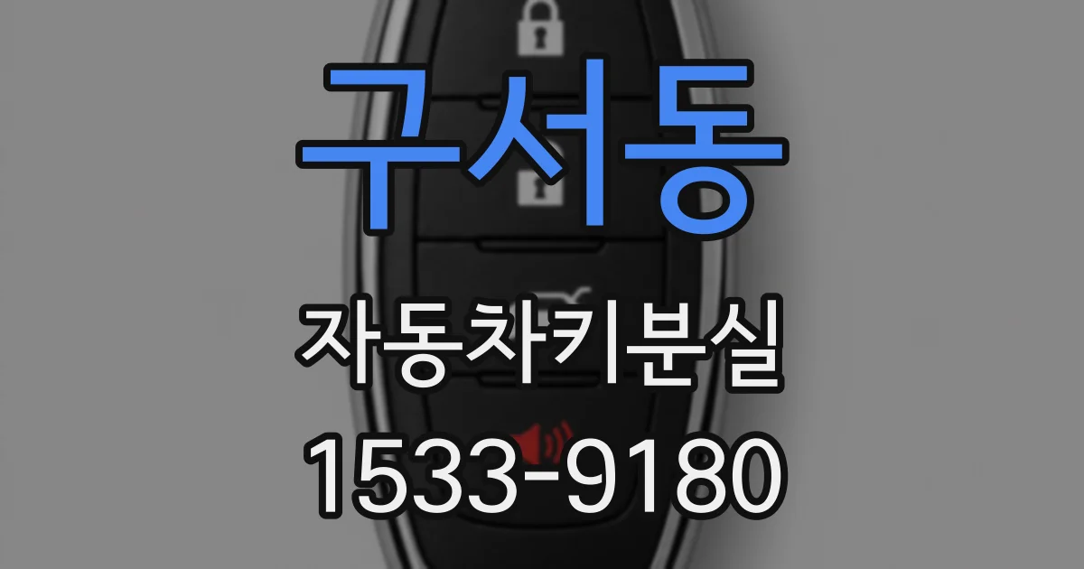 구서동 자동차키분실