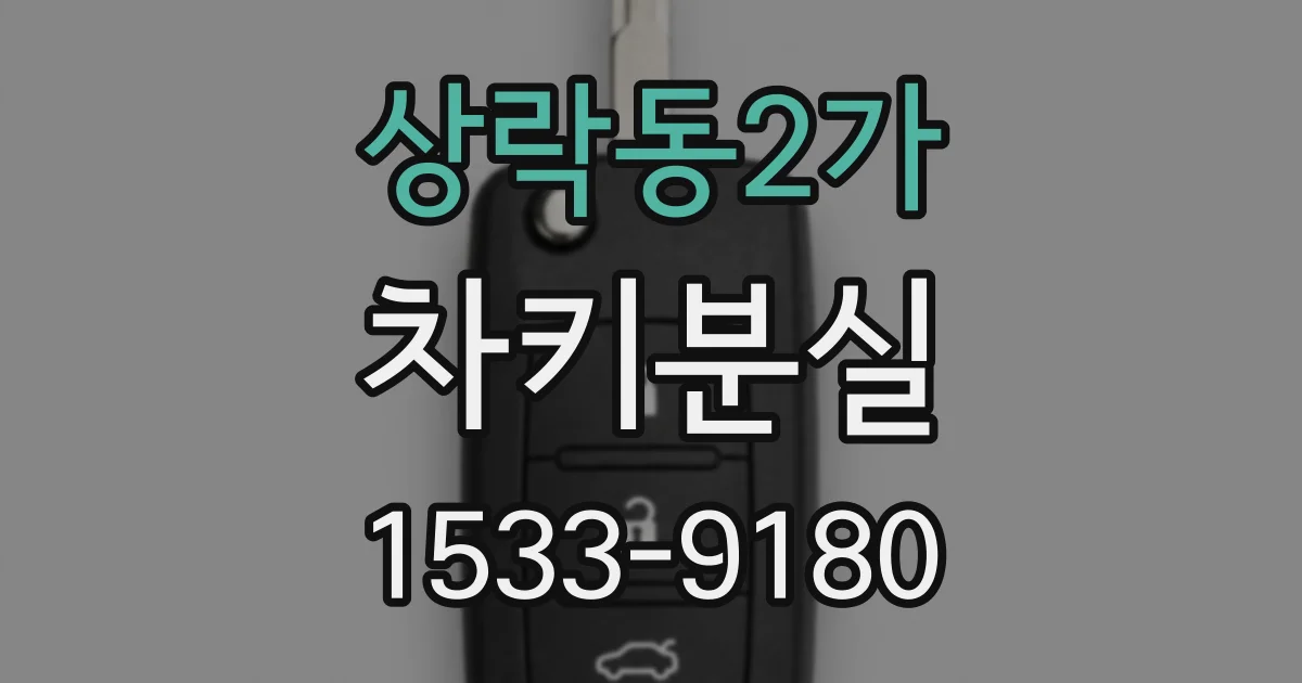 상락동2가 차키분실