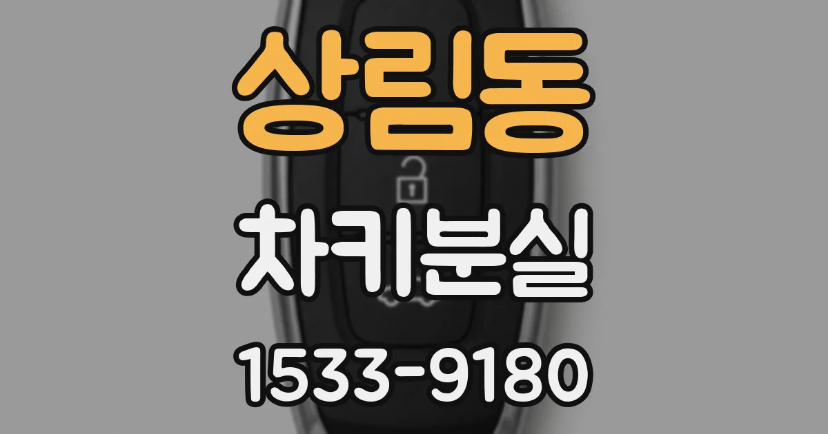 상림동 차키분실