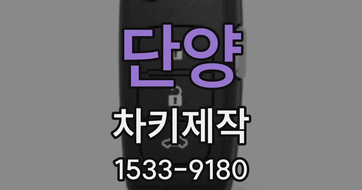 단양 차키제작