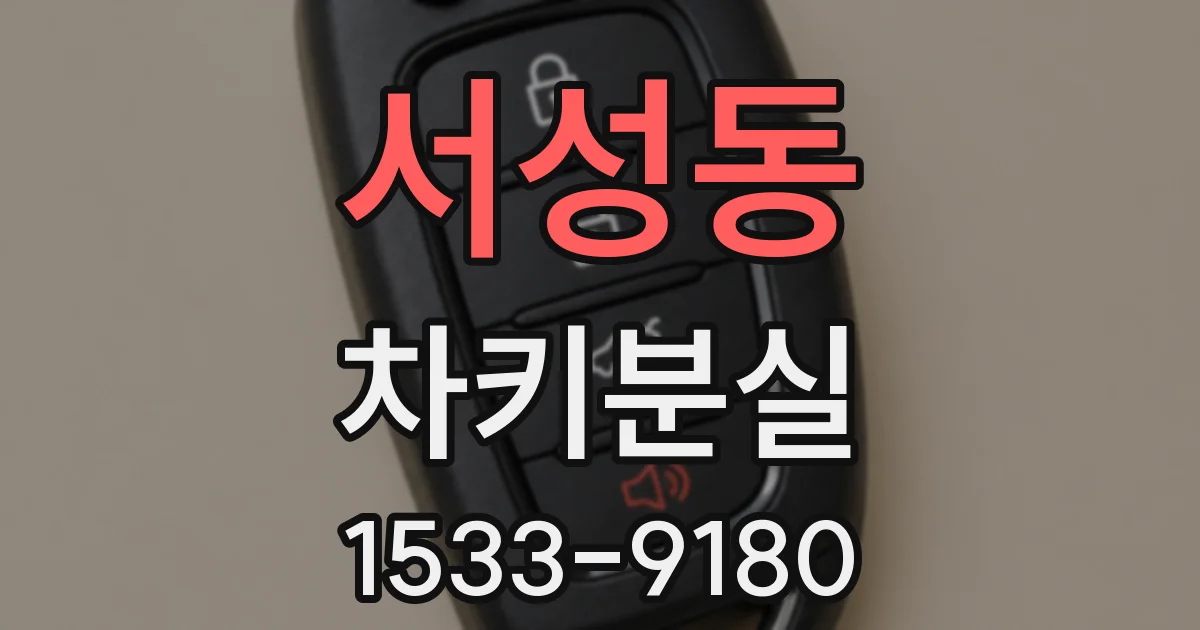 서성동 차키분실