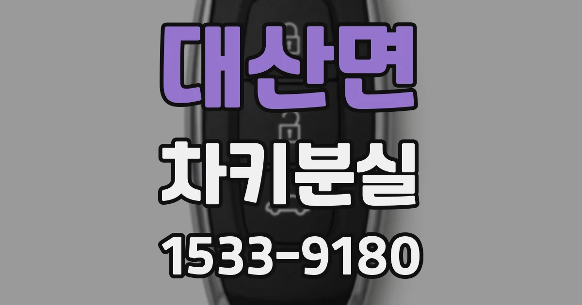 대산면 차키분실