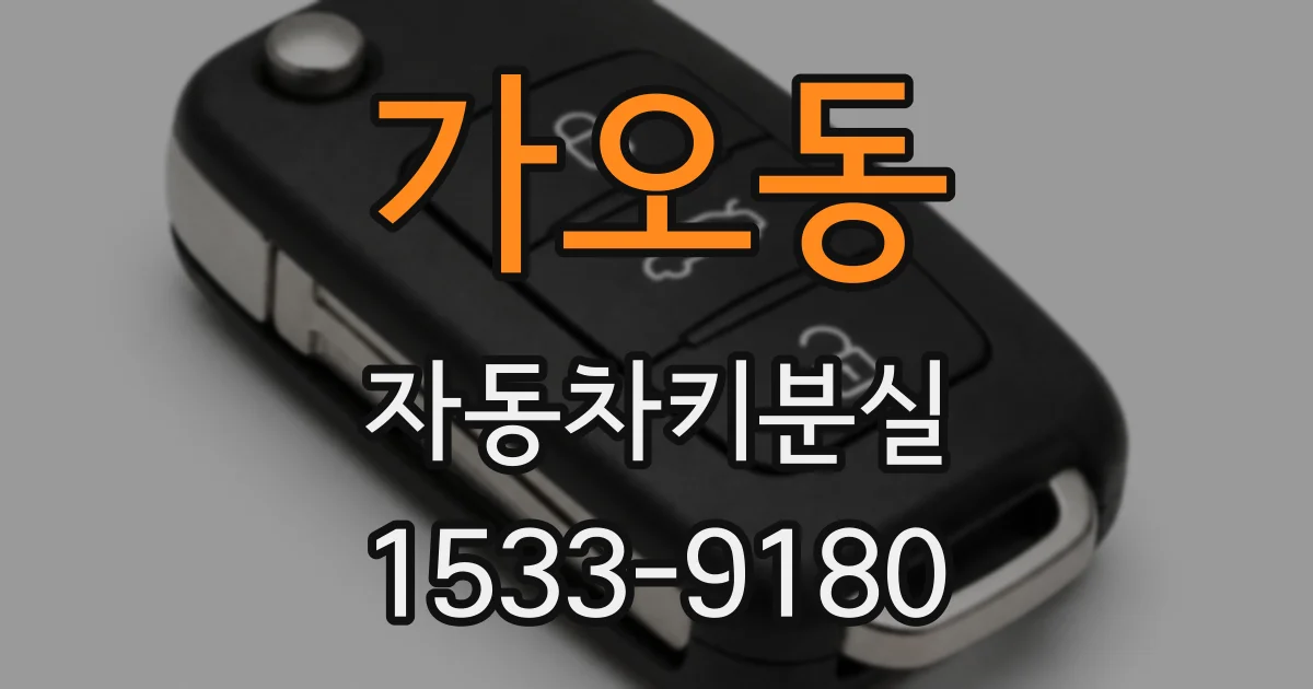 가오동 자동차키분실