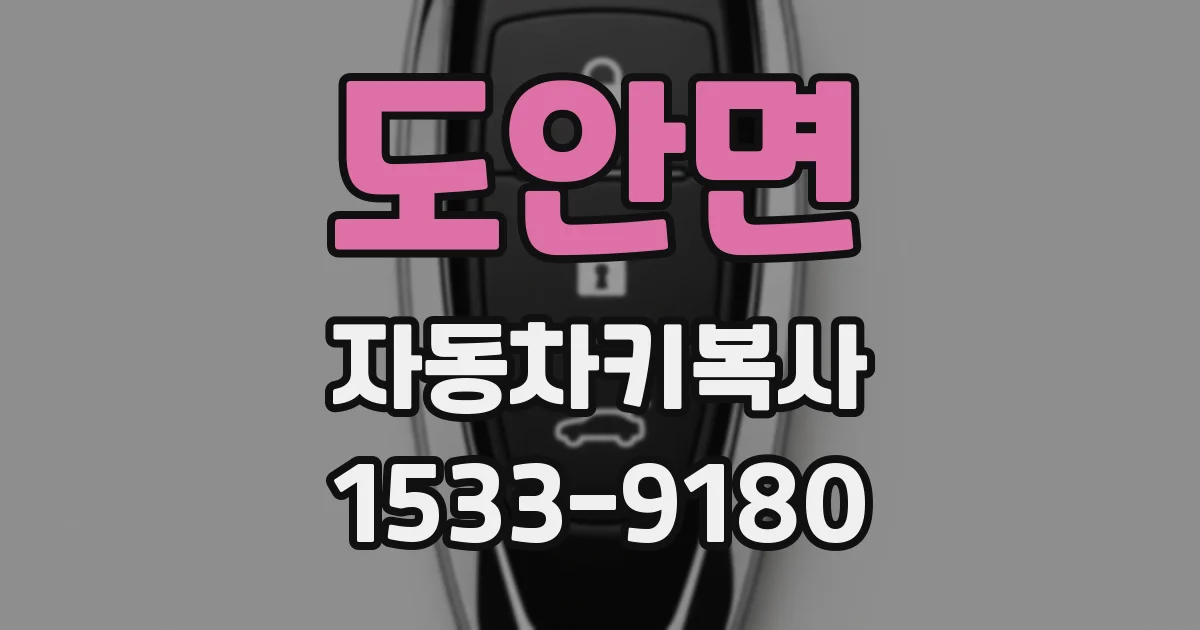 도안면 자동차키복사