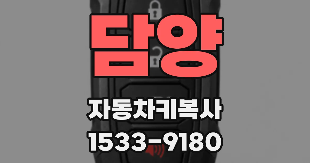 담양 자동차키복사