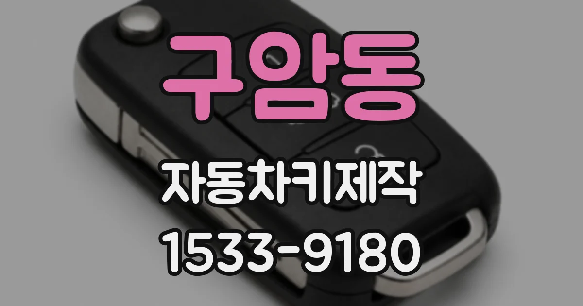 구암동 자동차키제작