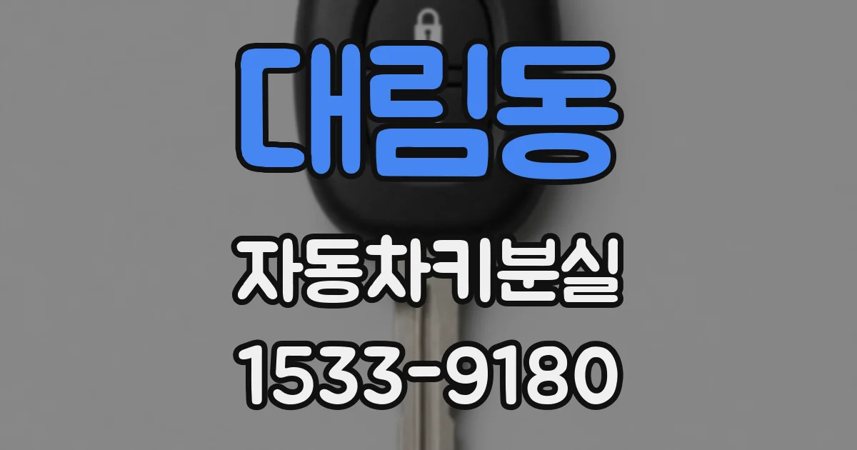 대림동 자동차키분실