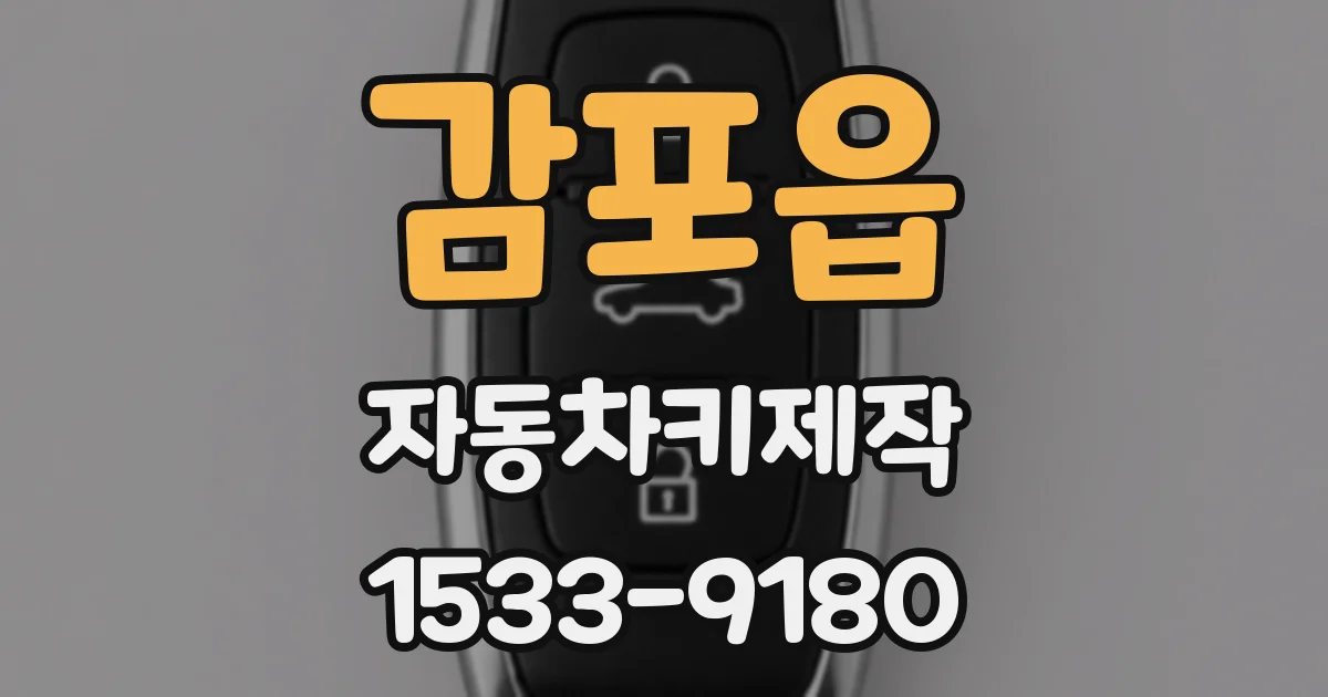 감포읍 자동차키제작