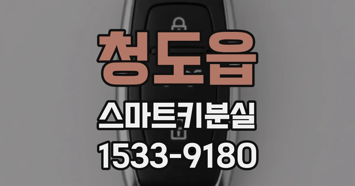 청도읍 스마트키분실