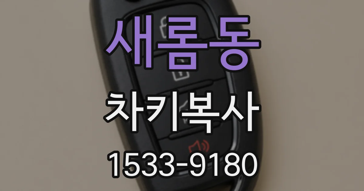 새롬동 차키복사