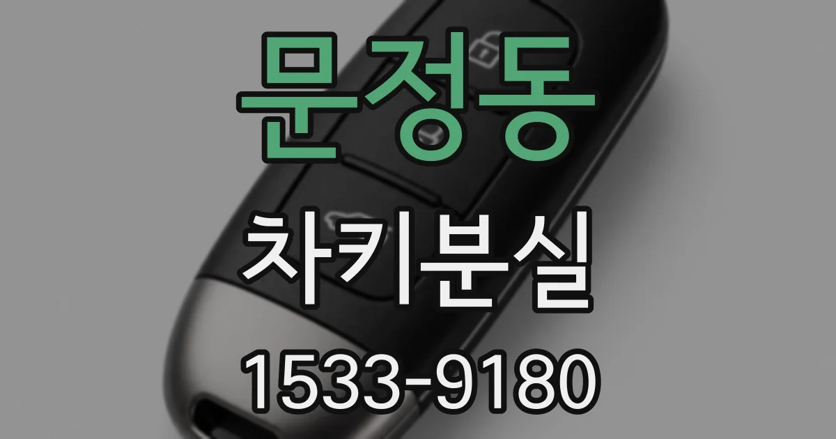 문정동 차키분실