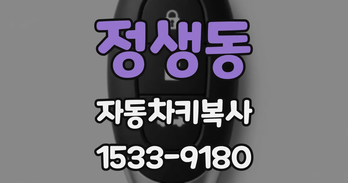 정생동 자동차키복사