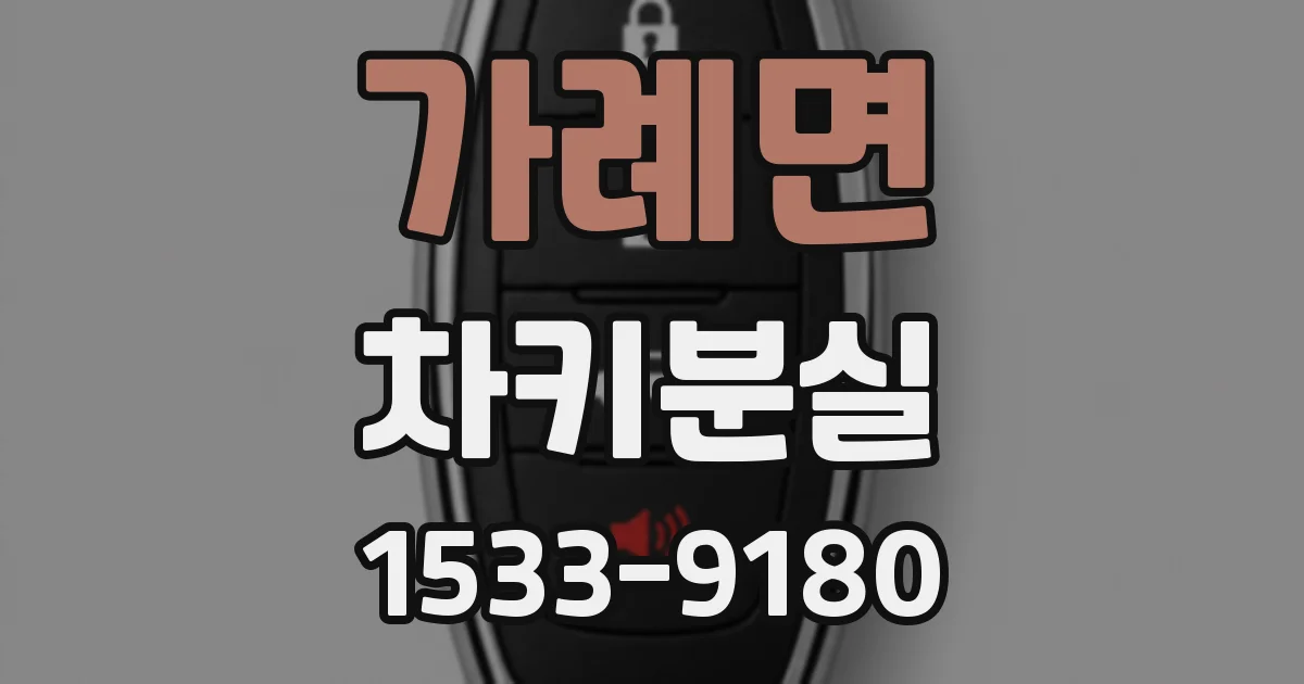 가례면 차키분실