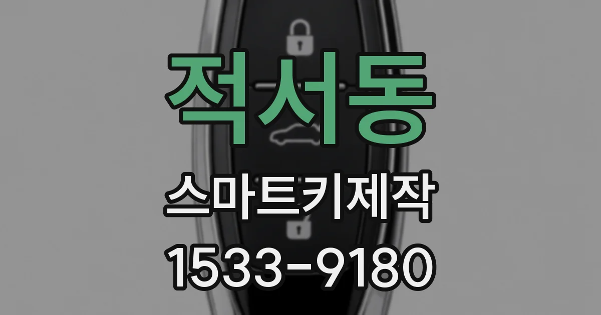 적서동 스마트키제작