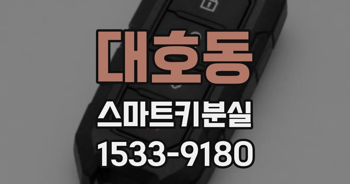 대호동 스마트키분실