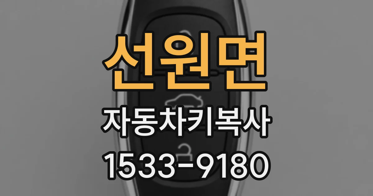 선원면 자동차키복사