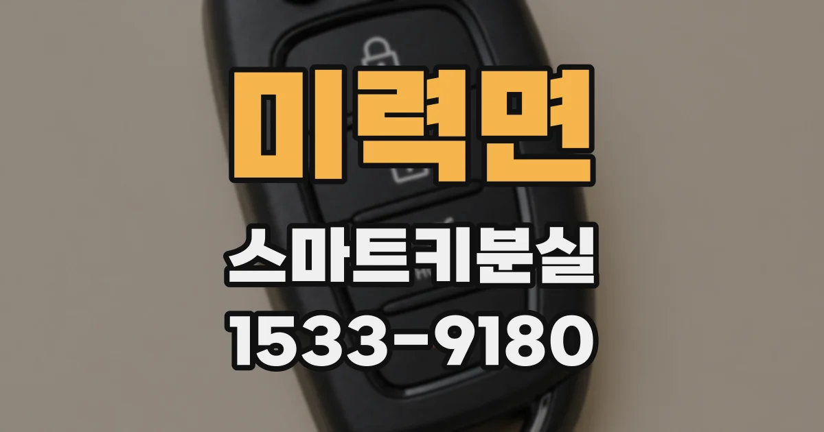 미력면 스마트키분실