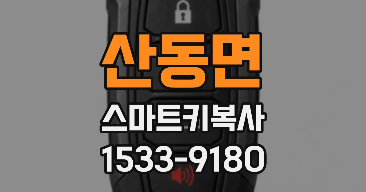 산동면 스마트키복사