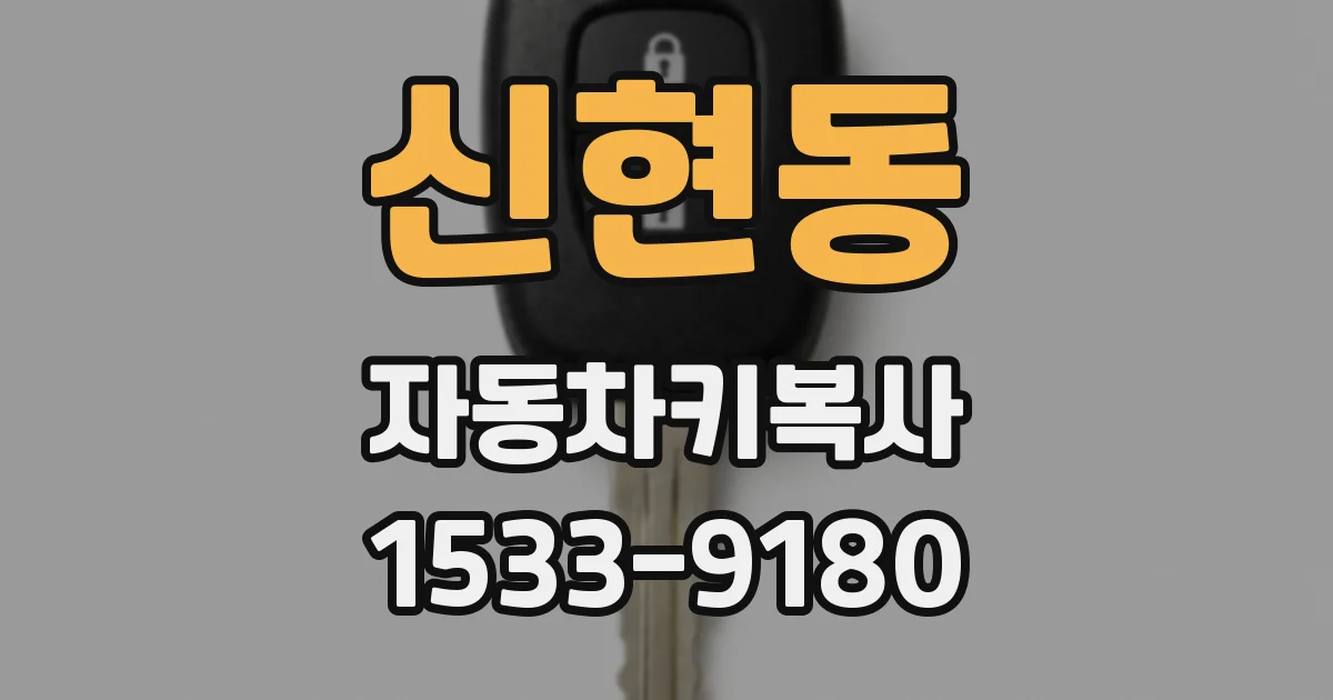신현동 자동차키복사