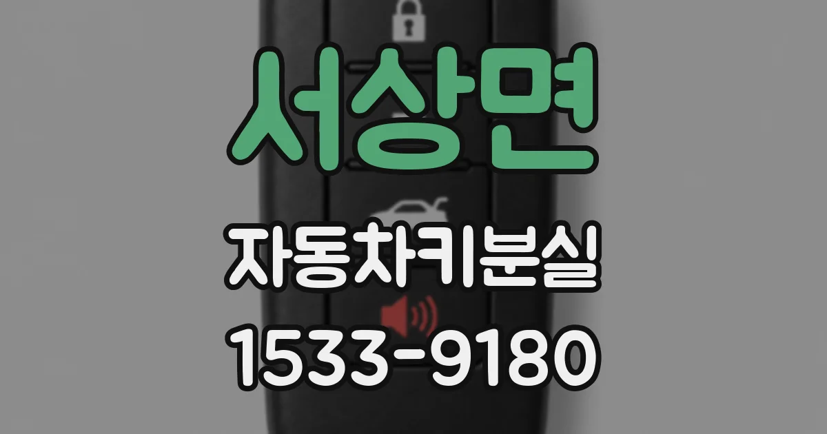 서상면 자동차키분실