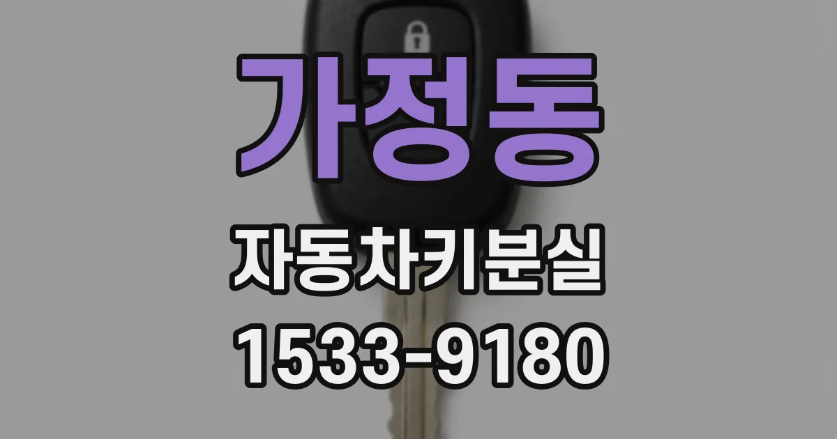 가정동 자동차키분실