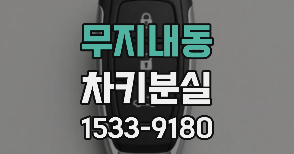 무지내동 차키분실