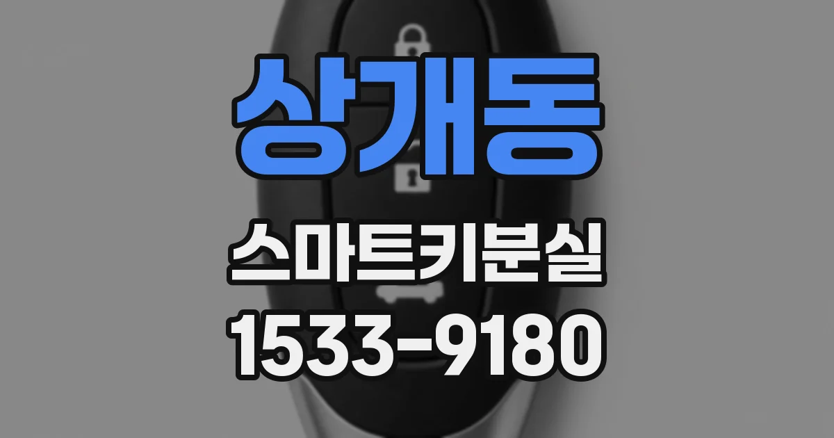 상개동 스마트키분실