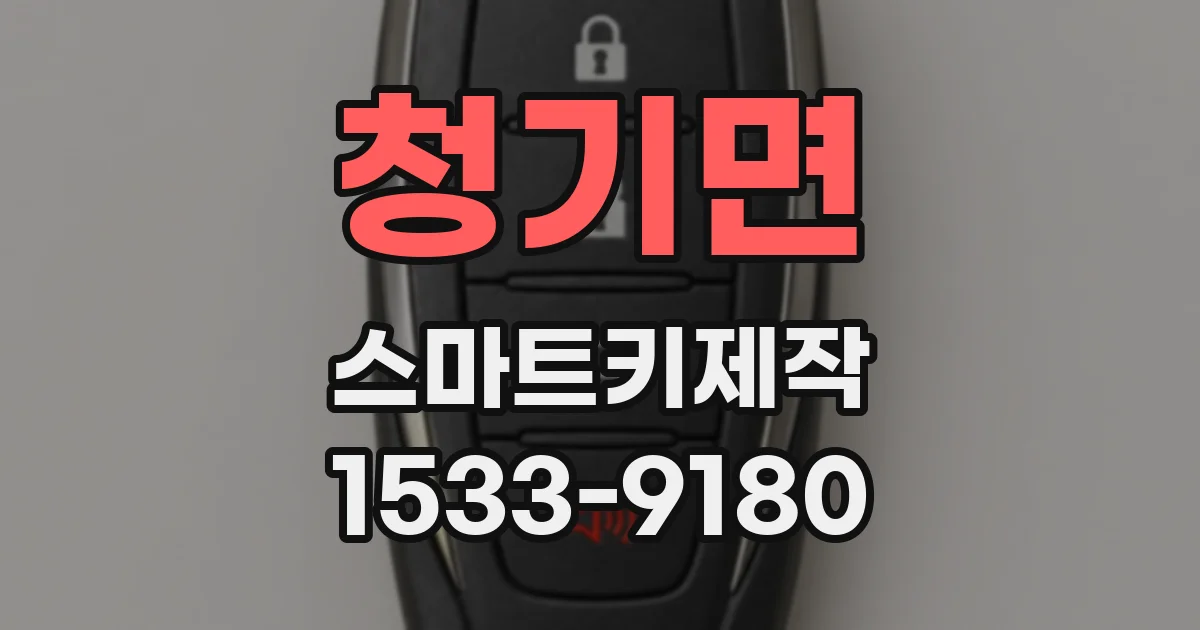 청기면 스마트키제작