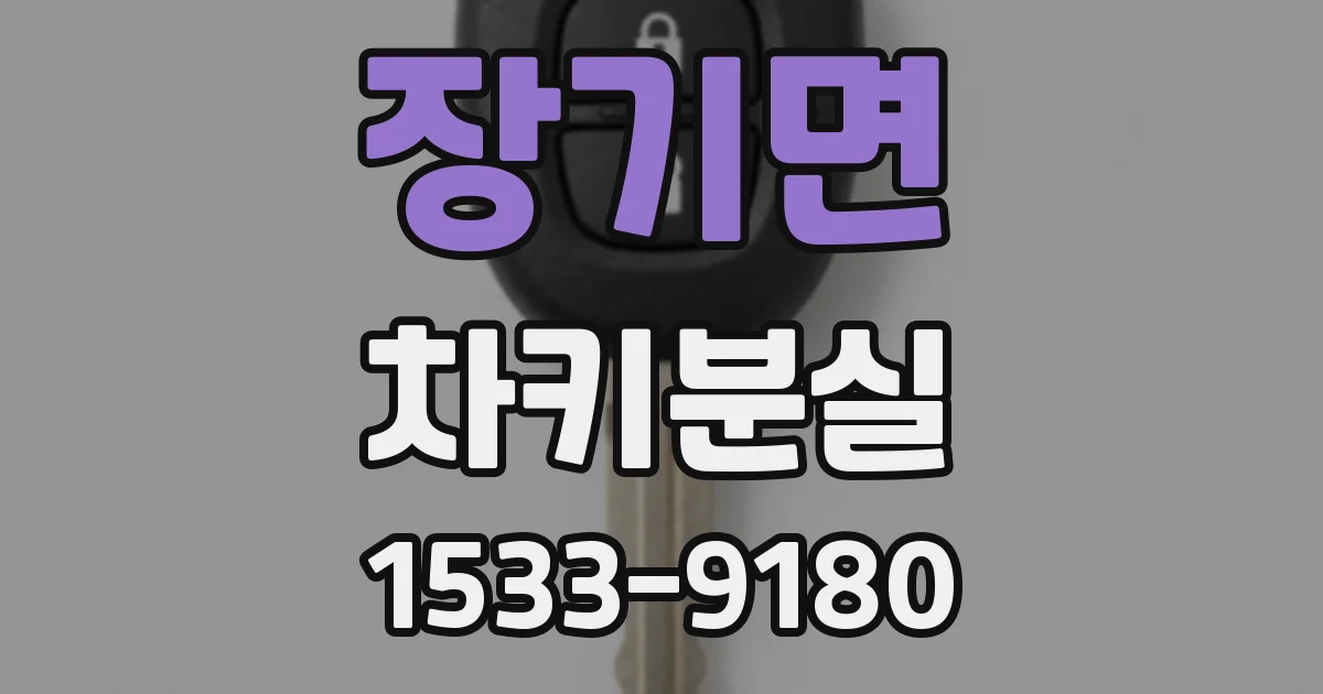 장기면 차키분실