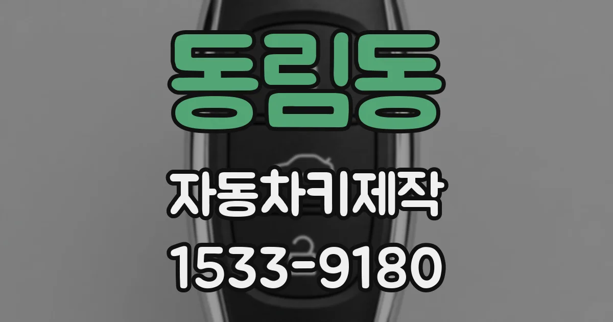 동림동 자동차키제작