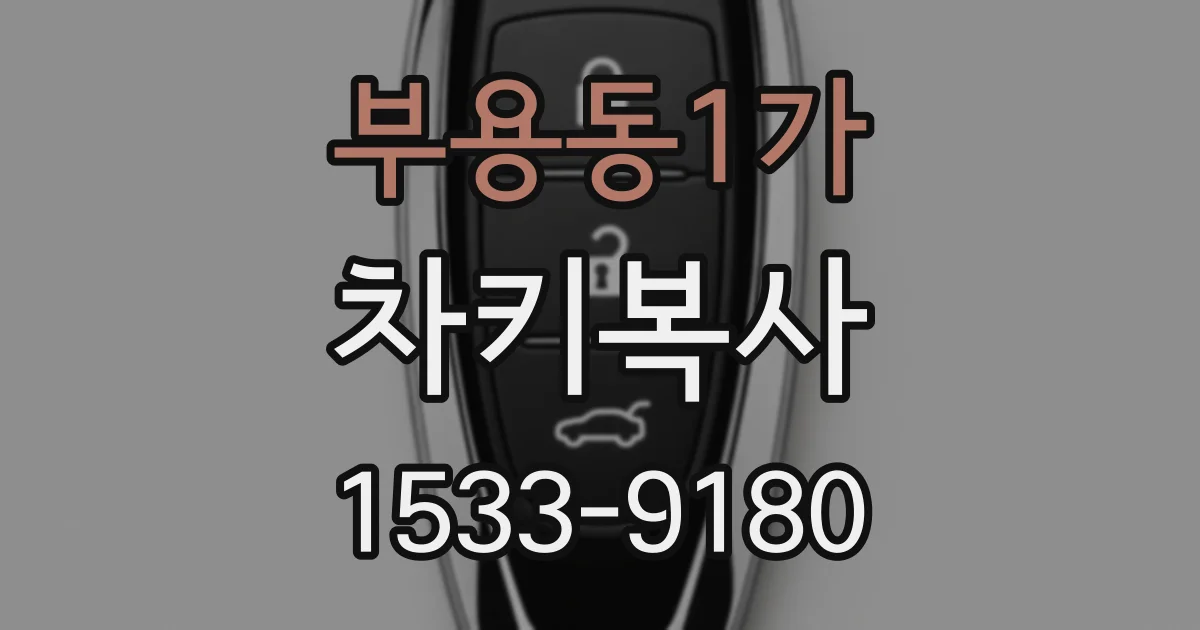 부용동1가 차키복사