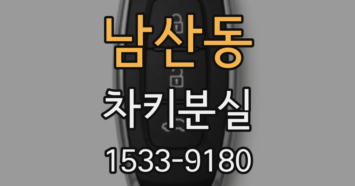 남산동 차키분실