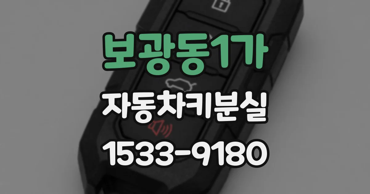 보광동1가 자동차키분실