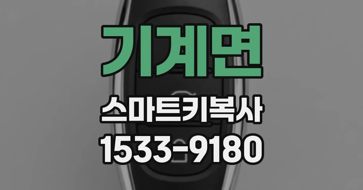 기계면 스마트키복사