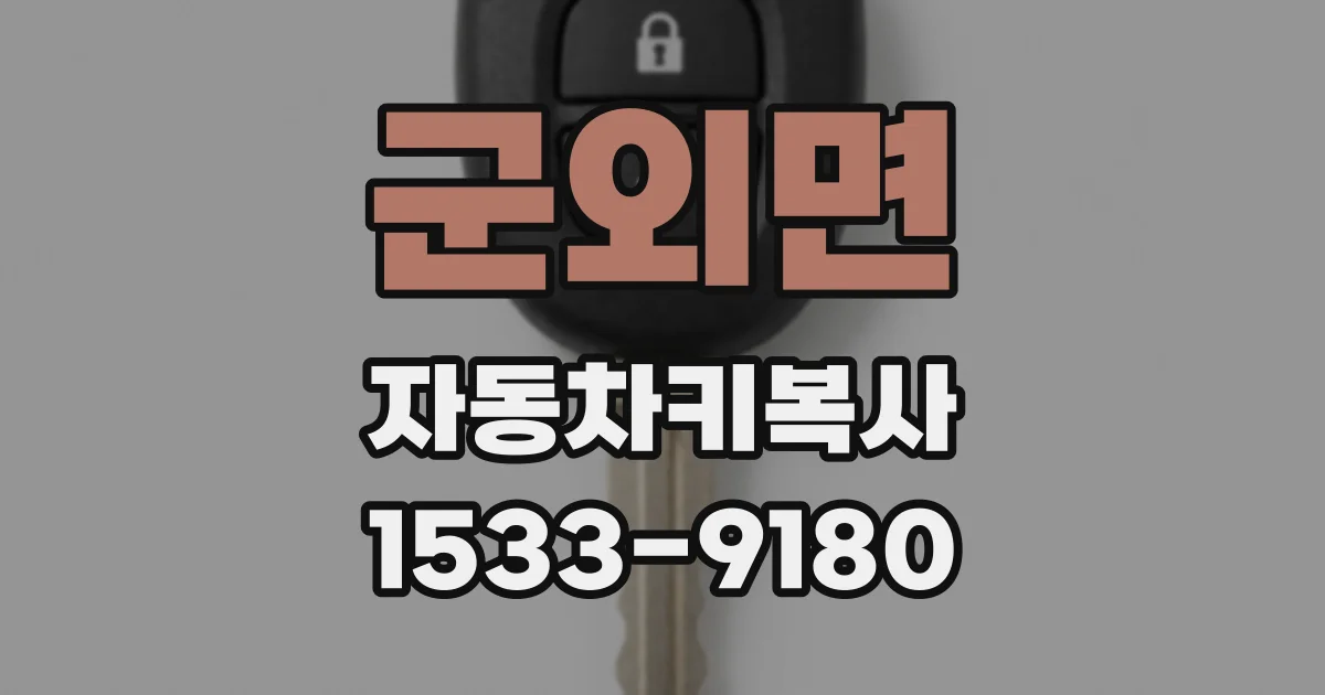 군외면 자동차키복사