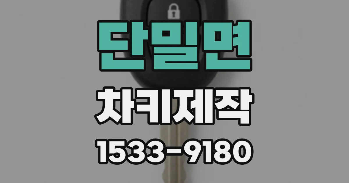 단밀면 차키제작
