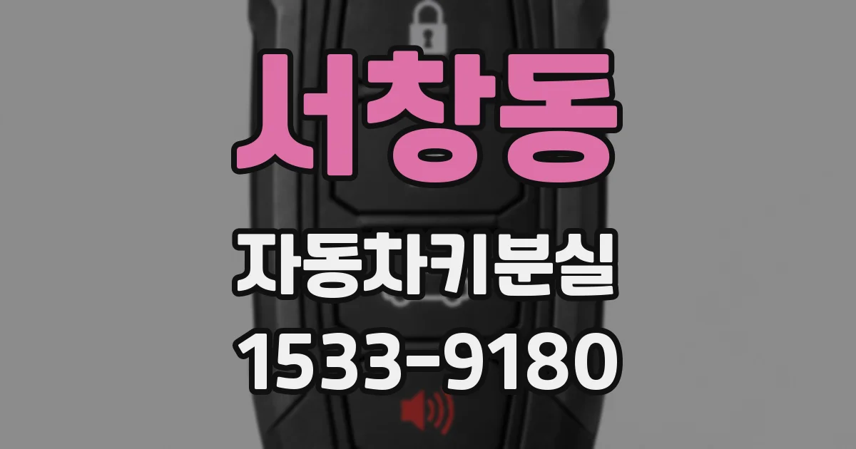서창동 자동차키분실