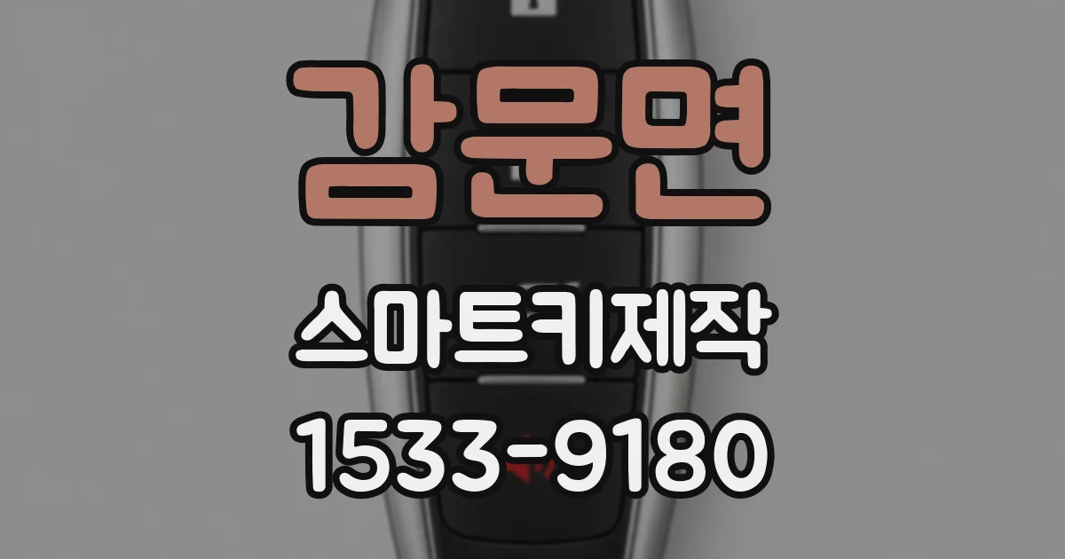 감문면 스마트키제작