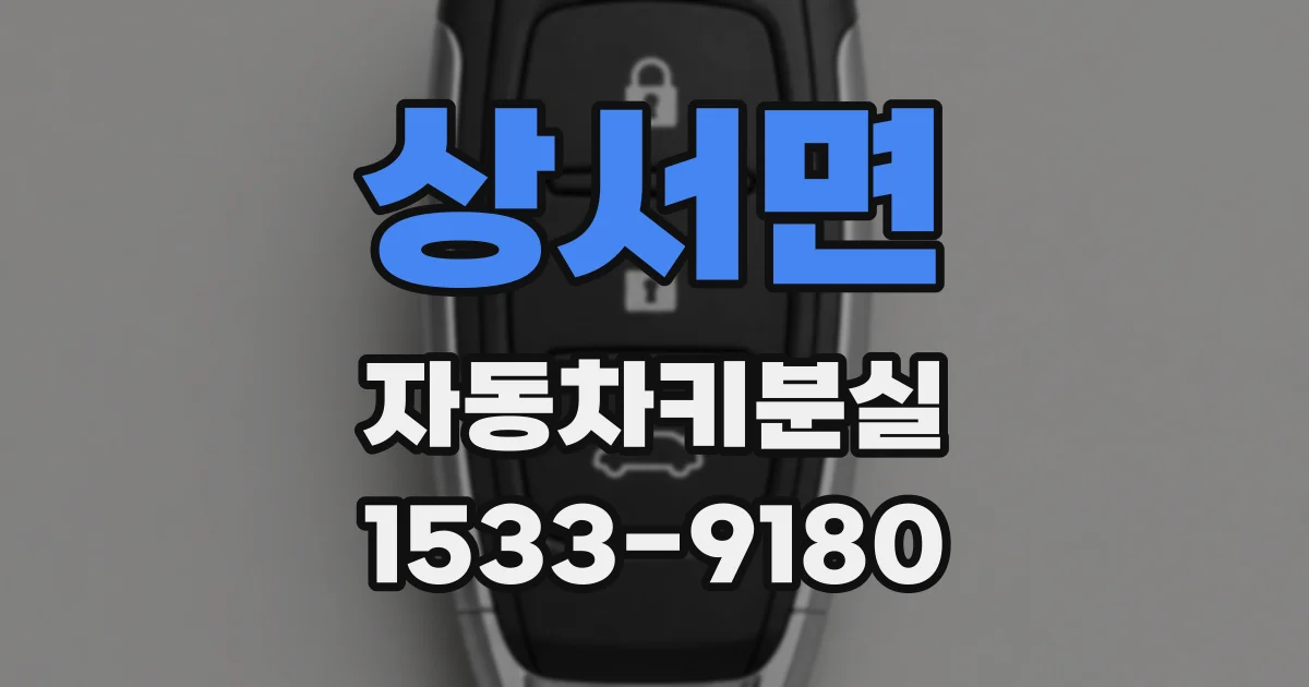 상서면 자동차키분실