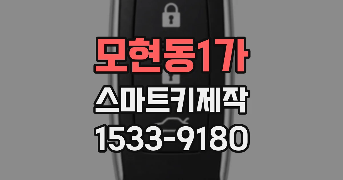 모현동1가 스마트키제작