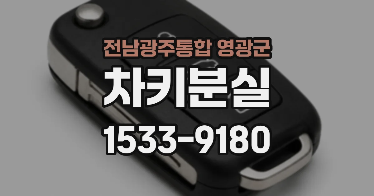 전남광주통합 영광군 차키분실