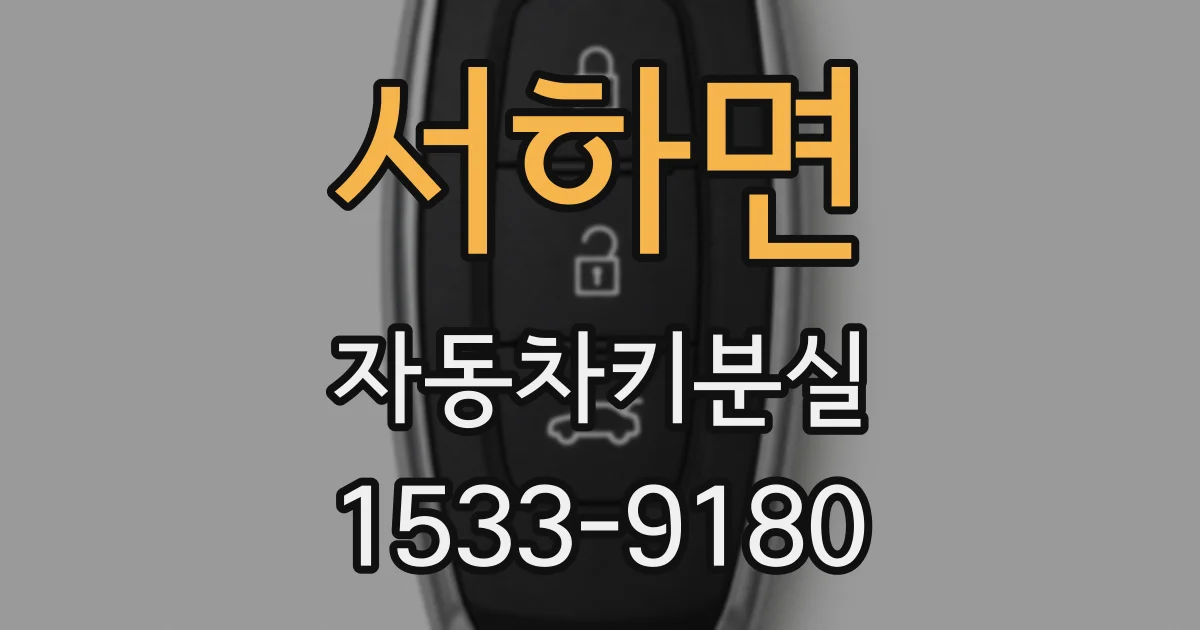 서하면 자동차키분실